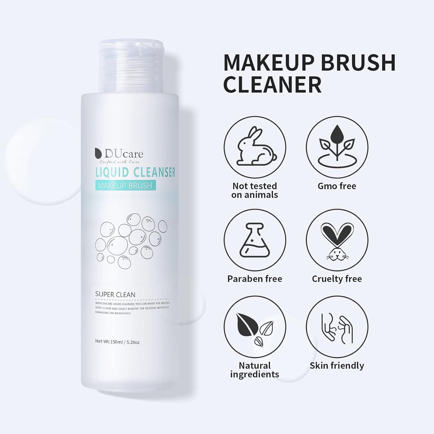 DUcare Makeup Brush Cleaner Shampoo Soap Solid Brush Cleaning Mat Removes Cosmetic Color Brush Cleaner Pad for Cleaning Makeup Sponges Brushes