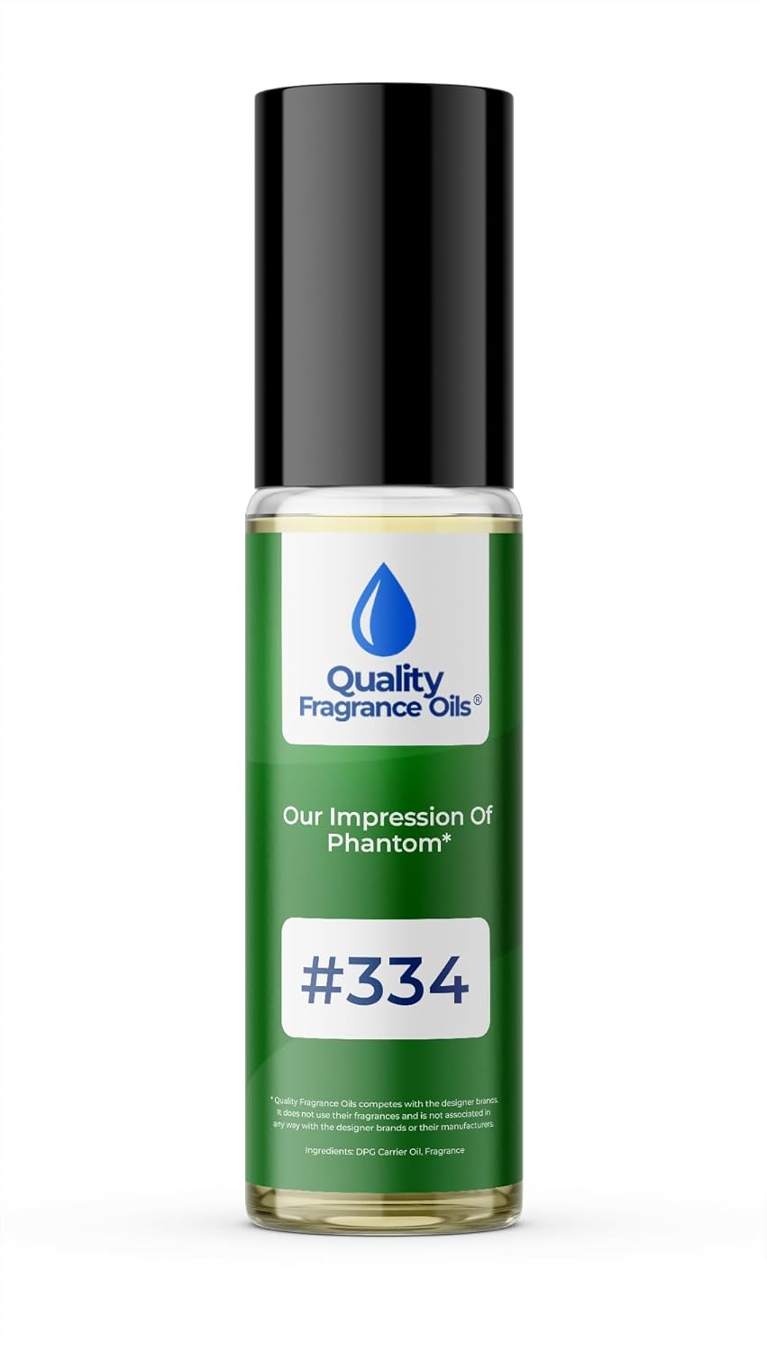 Quality Fragrance Oils' Phantom (10ml Roll-On) Impression #334 | Long-Lasting Perfume Oil, Alcohol-Free, Strong Scent, 10ml Roll-On | Affordable Alternative to Designer Fragrances