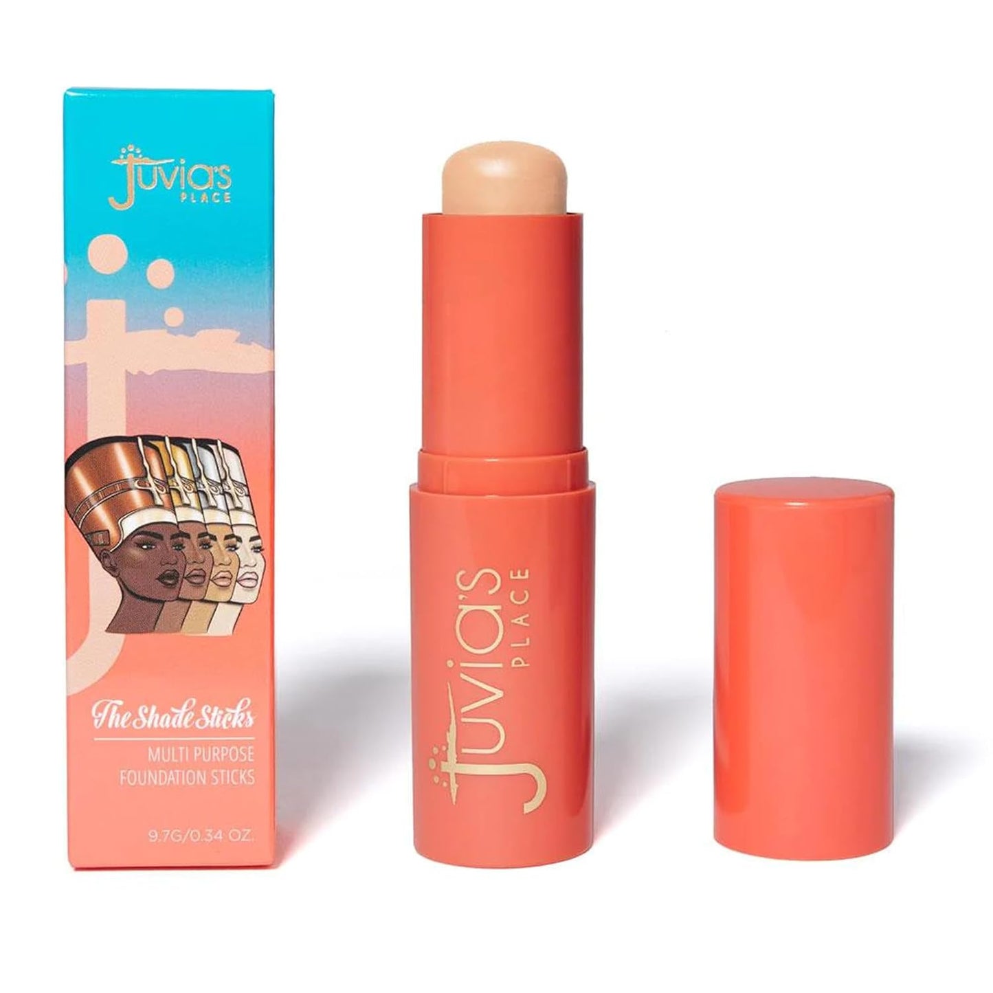 Juvia's Place Shade Stick Foundation, Concealer, Contour, Nicaragua, Light w/Neutral Cool Undertone, .34 oz