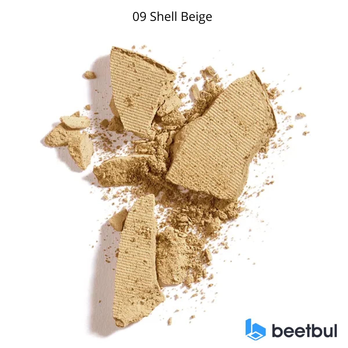 Beetbul Makeup & Exfoliation Kit - Bissú Compact Powder + 1 Medium Velvet Puff + 2 Finger Puffs + 1 Facial Exfoliating Sponge (09 Shell Beige, One Size)