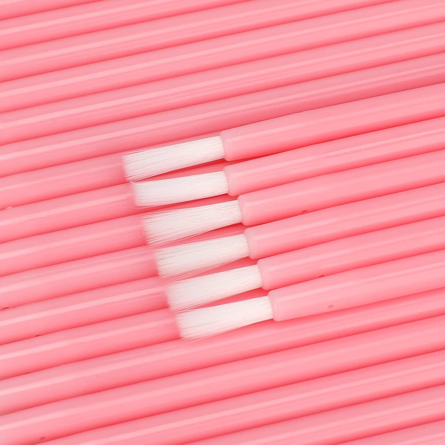 G2PLUS Lip Brushes, 50Pcs Disposable Lip Gloss Wands, Portable and No-Clean Lipstick Applicator, Nail Polish Brushes Makeup Tool for PYO Cookie Paint, Painting, Detail Brush (Pink)