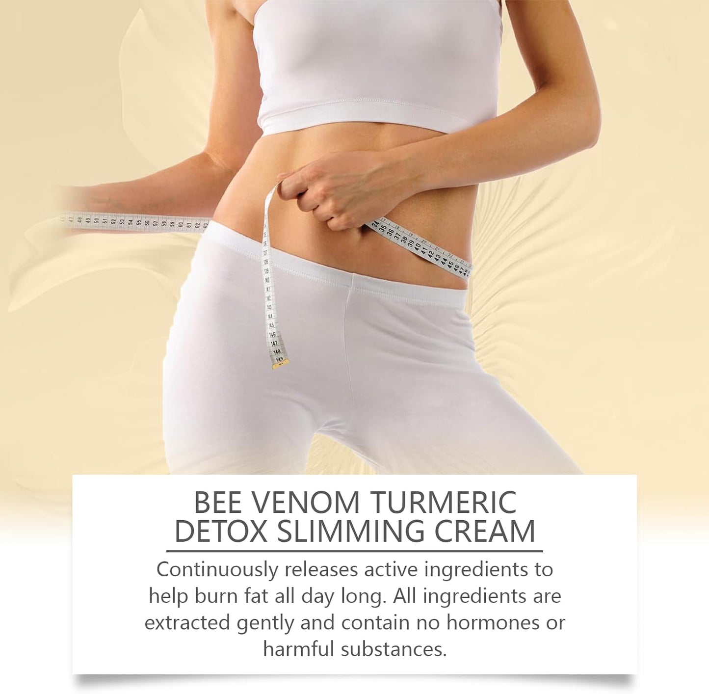 Bee Venom Comprehensive Cream,Turmeric Detox Slimming,Bee Venom Skin Treatment Cream,Body Massage Cream,Natural Skin Moisturizer for All Skin Types(2pcs)