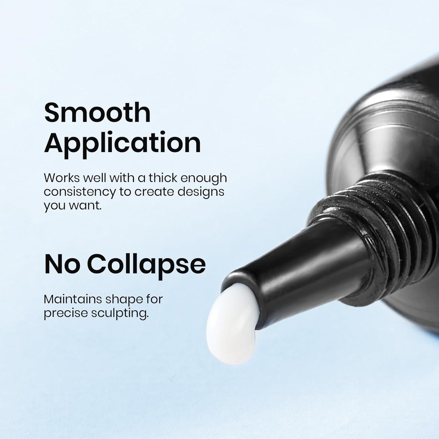 Beetles Sculpting Gel 3D Nail Art - Halloween White No Wipe Nail Polish 3D Rhinestone Building Multi-Function Drawing Gel for DIY Manicure Designs