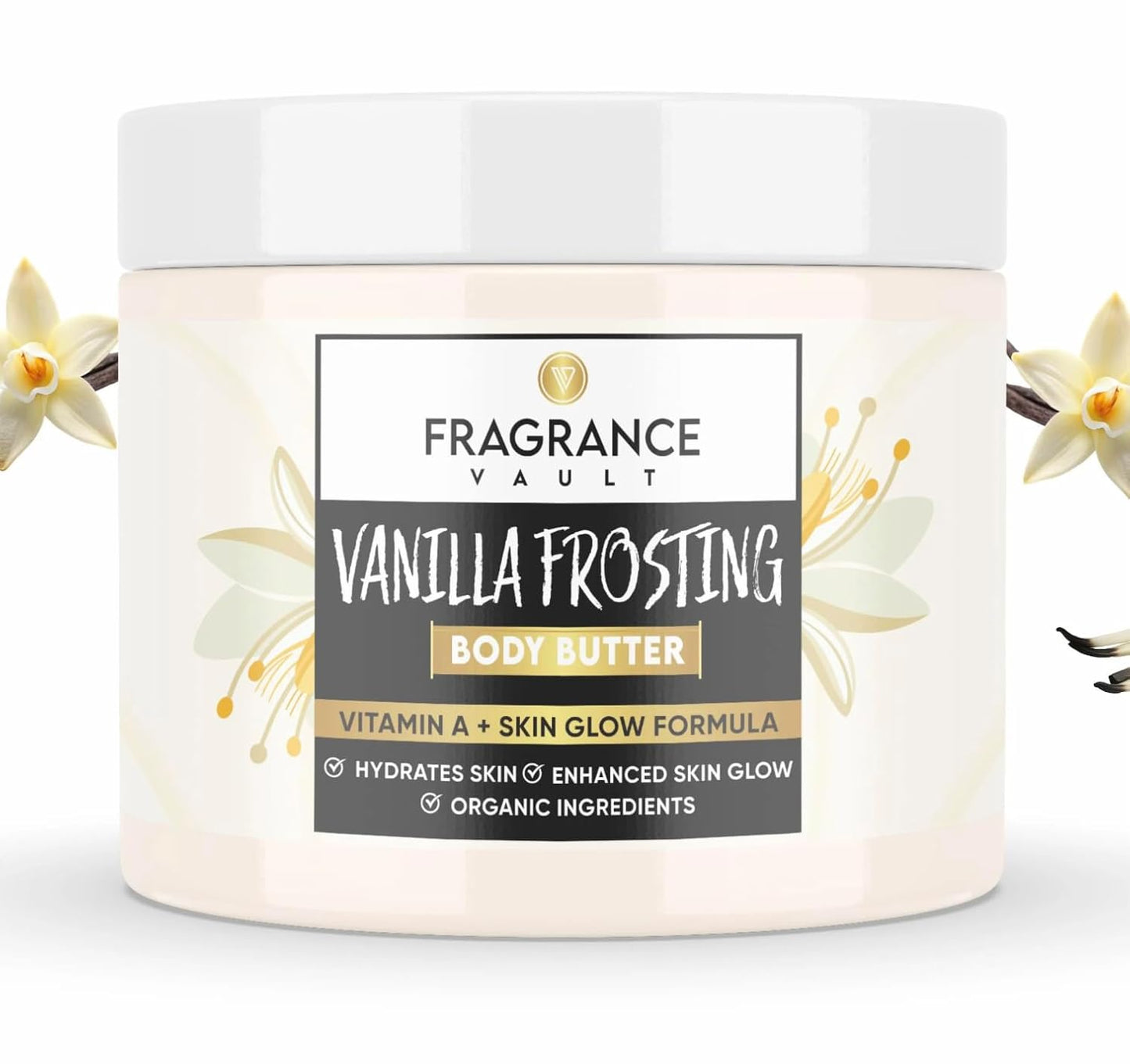 Body Butter Vanilla - Vitamin A for Dry Skin,Skin Repair, & Hydrated Skin - Body Cream Moisturizer, Body Lotion, Vanilla Body Butter - 7 oz.