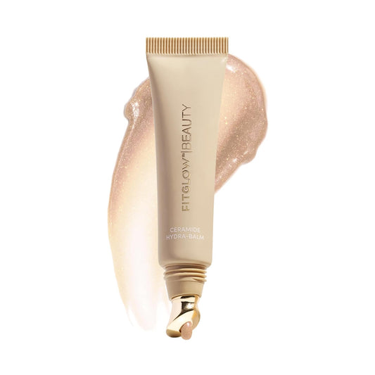 Fitglow Beauty Ceramide Hydra-Balm Lip Gloss | Hydrating Lip Serum with Peptides & Glutathione | Plumping & Anti-Aging Lip Skincare | Dry & Chapped Lip Repair | Vegan & Cruelty-Free | 12g - Bubbles