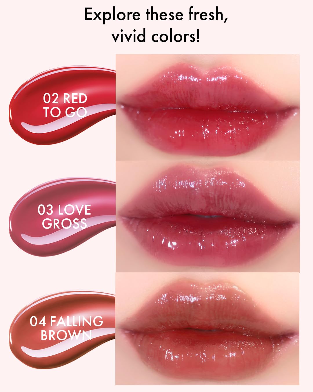 VIDIVICI Millennial Tint Glit - Transfer Proof Moisture Korean Lip Tint with Long-Lasting Color, Lightweight Water Jelly Texture, Hydrating & Smudge-Free Lip Stain, 0.13oz (04 FALLING BROWN)