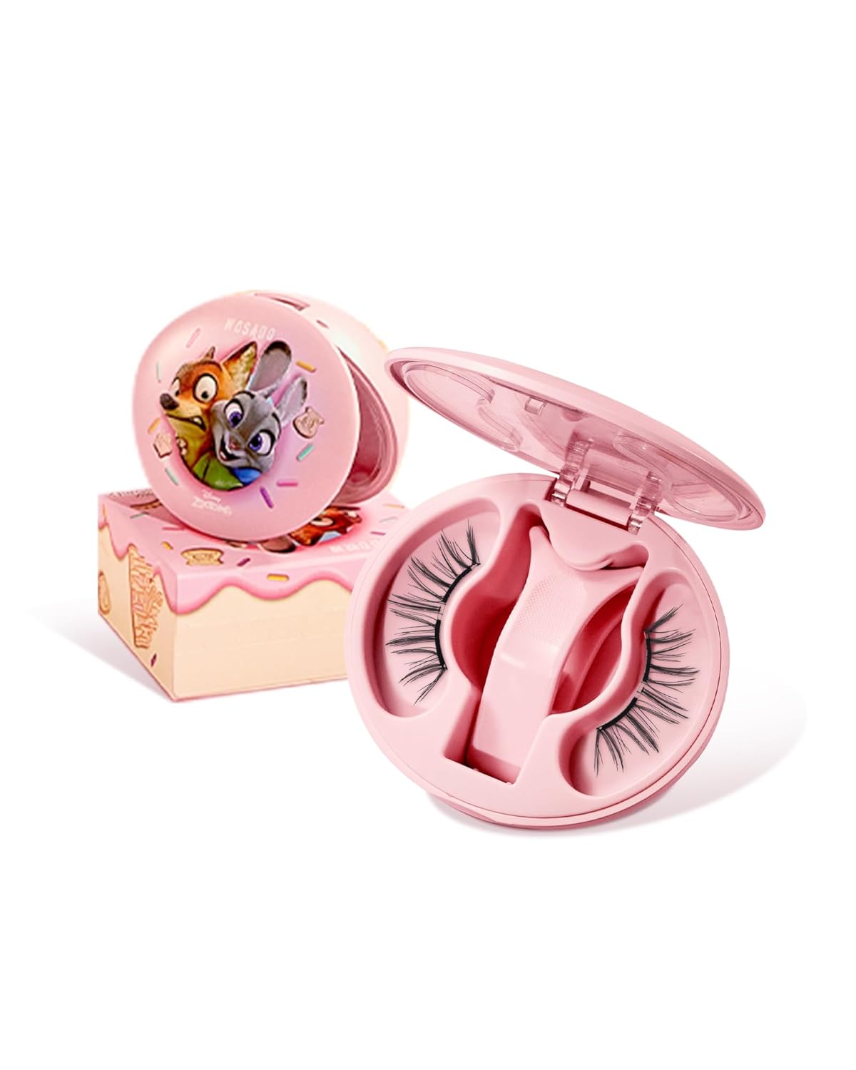 WOSADO×Disney Soft Magnetic Eyelashes Kit with Applicator, Judy Reusable Glue-free Wispy Magnetic Lashes, Cruelty-free False Lashes, Waterproof, Lightweight, Suit for Heavy Makeup