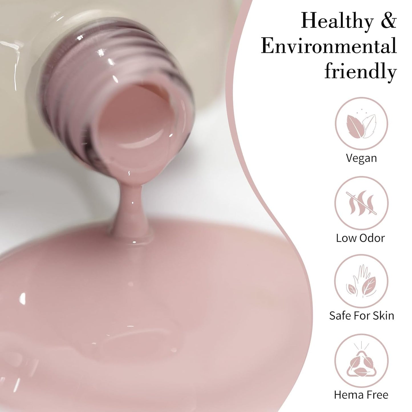 CANNI Nude Pink Jelly Gel Polish – 9ML Translucent Sheer Nude Soak-Off UV/LED Gel Nail Polish for DIY Manicure or Salon Use