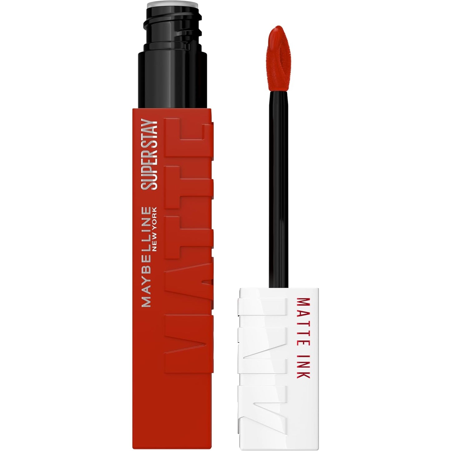 Maybelline Super Stay Matte Ink Liquid Lipstick Makeup, Long Lasting High Impact Color, Up to 16H Wear, Ground-Breaker, Maple Leaf Red, 1 Count, Packaging May Vary