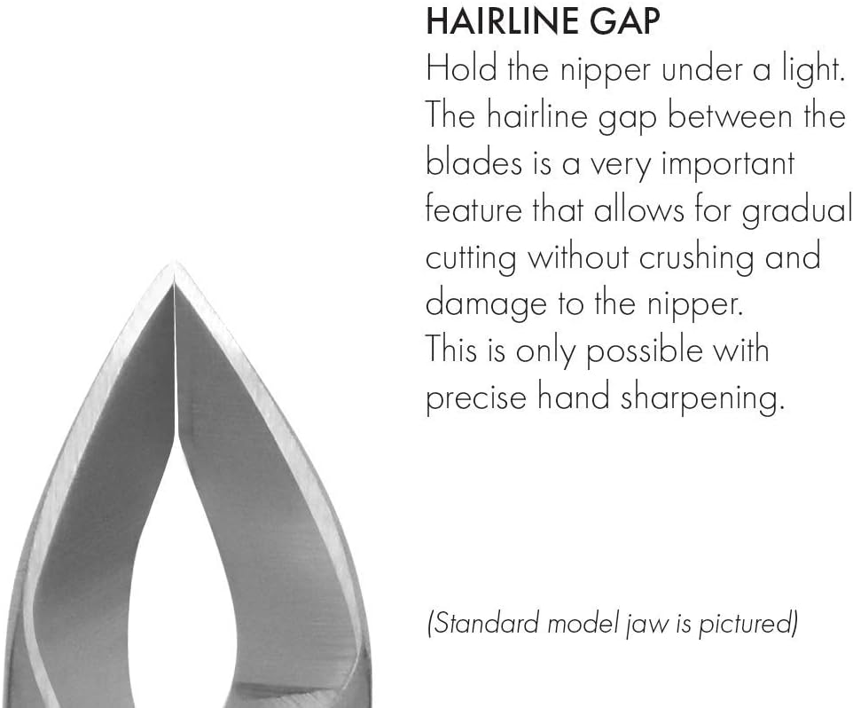 GERMANIKURE Tapered Professional Cuticle Trimmer - 1/2 Half Jaw Nipper - Ethically Made in Germany - FINOX Stainless Steel Sharp Cuticle Remover in Leather Case – Manicure Tool, r155, 5mm