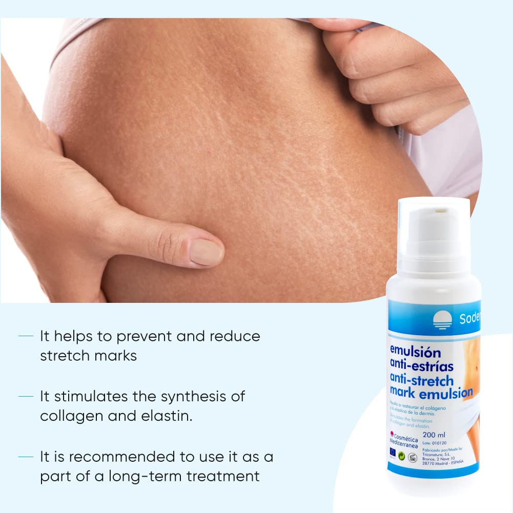 Anti-stretch mark cream ideal for pregnancy/Prevents and reduces the formation of stretch marks and scars/Regenerating postpartum anti-stretch mark gel with Rose Hip Hip oil