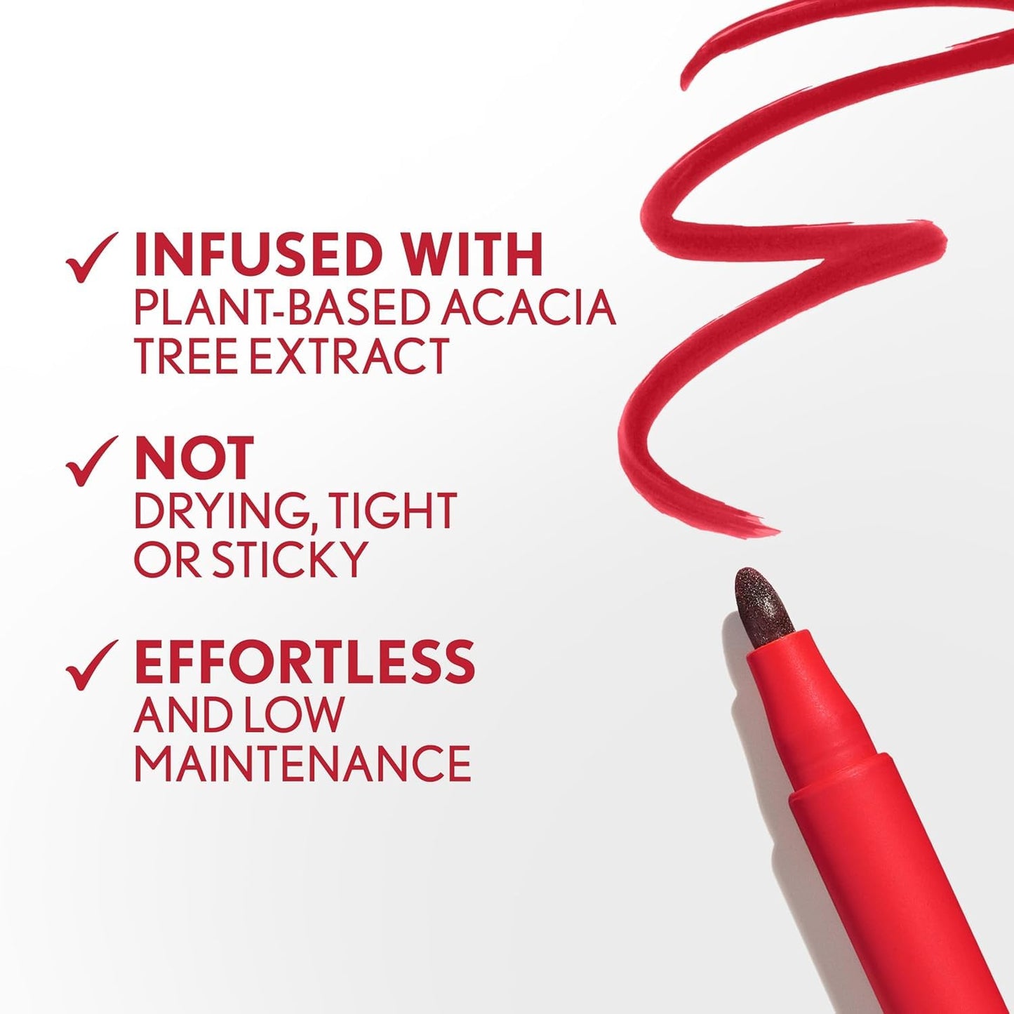 COVERGIRL Outlast, 45 Brazen Raisin, Lipstain, Smooth Application, Precise Pen-Like Tip, Transfer-Proof, Satin Stained Finish, Vegan Formula, 0.06oz