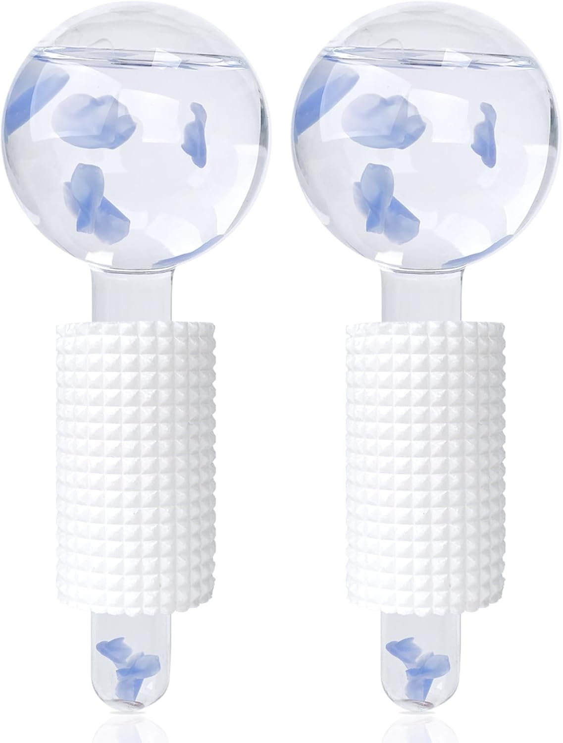 Ice Globes & Ice Roller for Face and Eyes - Facial Massage Tools for Skin Care, Reduce Wrinkles & Puffiness, Cooling Globes & Roller Ball for Glowing Skin 2PCS (Blue)