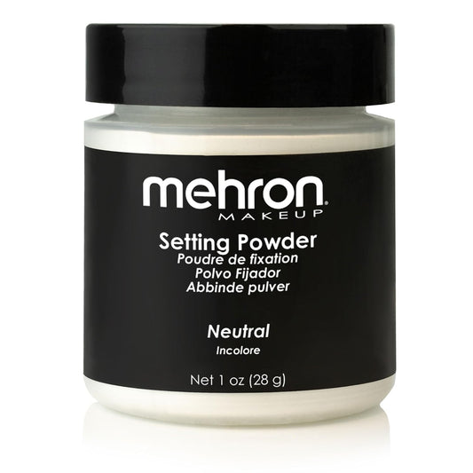Mehron Makeup Setting Powder | Loose Powder Makeup | Perfect for Halloween 1 oz (28 g) (Neutral)