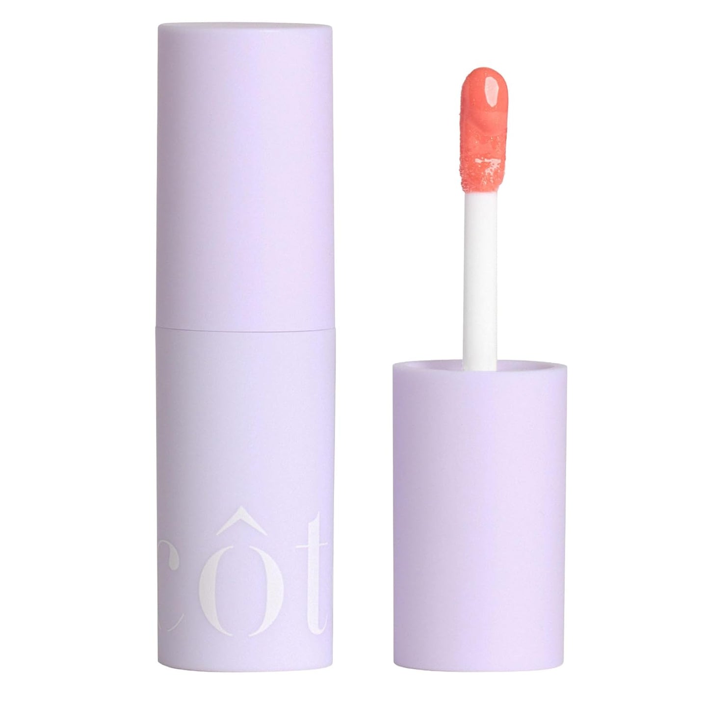 Côte Beauty's Peptide Lip Shine in Branson, Ultra Hydrating & Long-Lasting Coral Plumping Lip Gloss for Women with Hyaluronic Acid, Shea Butter & Jojoba Oil, Vegan & Cruelty-Free, 0.12 Fl Oz