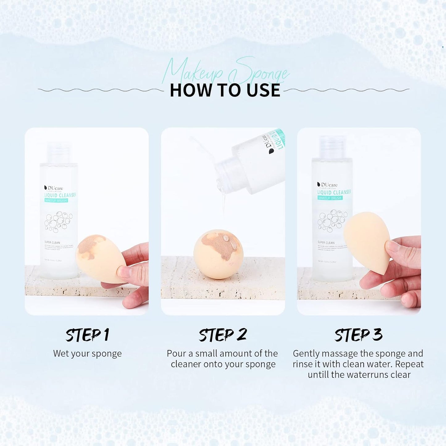 DUcare Makeup Brush Cleaner Shampoo Soap Solid Brush Cleaning Mat Removes Cosmetic Color Brush Cleaner Pad for Cleaning Makeup Sponges Brushes