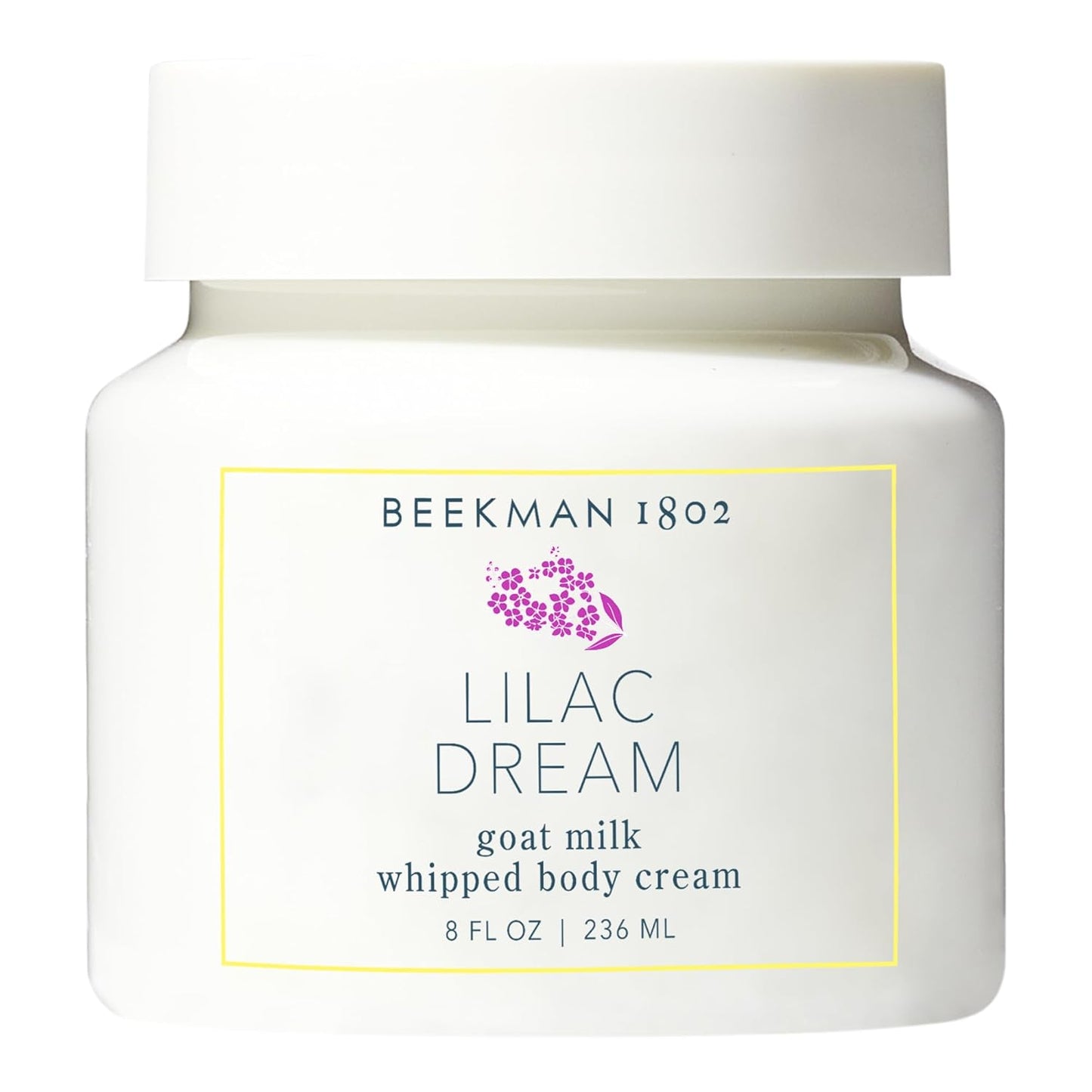 Beekman 1802 Lilac Dream Whipped Body Cream - 8 oz - Moisturizes, Soothes & Softens - With Coconut Oil and Mango Seed Butter - No Irritation - Good for Sensitive Skin