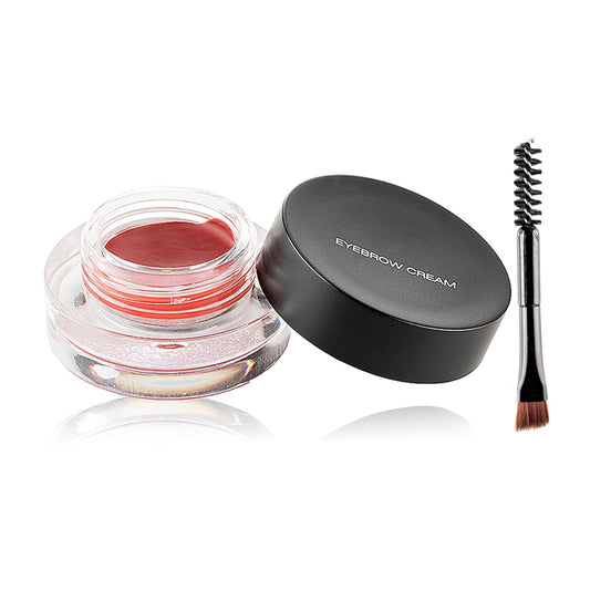 Eyebrow Pomade Cream,Brow Pomade Gel Naturally Long Lasting Waterproof,Delicate and Smooth Eye Brow Makeup Cosmetics with Eyebrow Brush - Bright Red