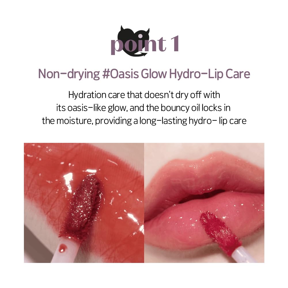 ETUDE Over Growy Lip Stain Tint, Mudder Red, 0.1 oz (3 g), Lipstick, Glossy Finish, Highly Moisturizing, Melotint, Plush, Glossy, Volume, Vegan Certified