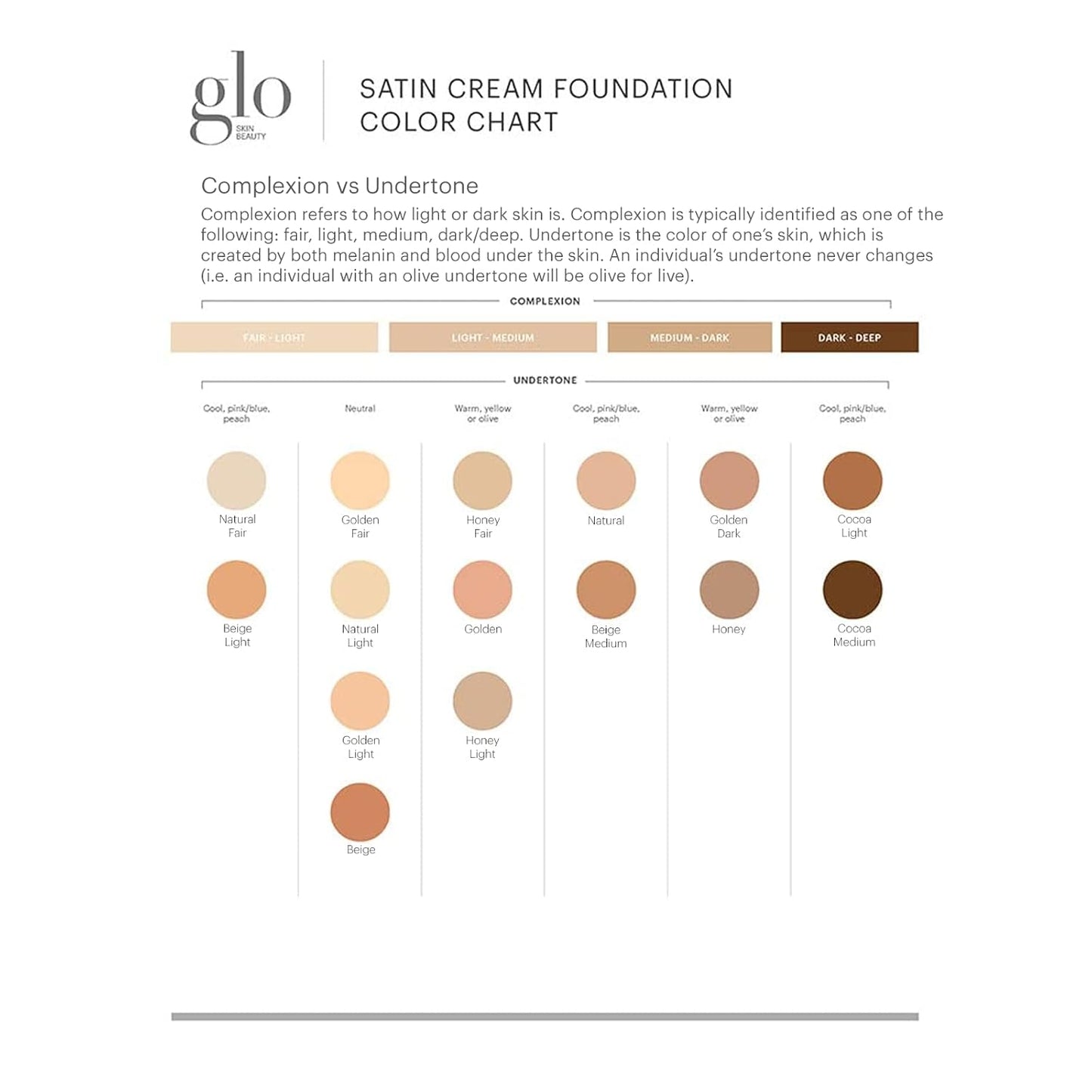 Glo Skin Beauty Satin Cream Foundation Makeup for Face, Beige Light - Full Coverage, Semi Matte Finish, Conceal Blemishes & Even Skin Tone