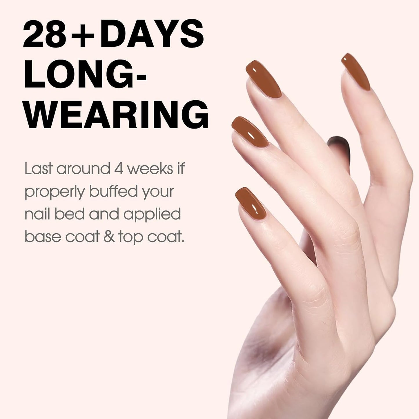 CANNI Brown Gel Nail Polish, 1Pcs Caramel Coffee Brown Color High Gloss Soak Off UV Nail Polish Gel Manicure Salon DIY