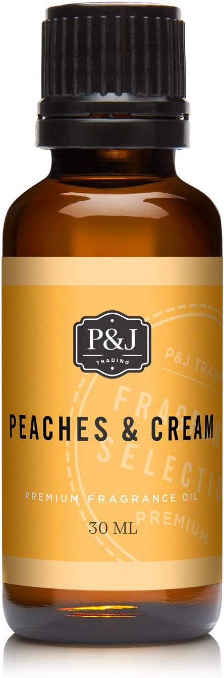 P&J Trading - Peaches & Cream Scented Oil 30ml - Fragrance Oil for Candle Making, Soap Making, Diffuser Oil