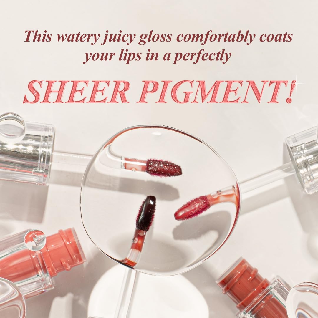 TIRTIR Waterism Tinted Lip Gloss #09 Salmon Syrup, 0.14 Fl Oz – Kiss Ready Lipgloss, 12H Long Lasting Non Sticky Natural Tinted Glow Korean Multiuse Cheek and Lip Tint for Women gift