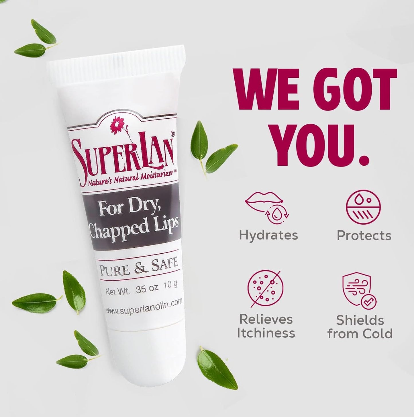 Organic Lanolin Lip Balm - Lip Repair for Hot/Dry Weather - Natural Nipple Cream Lanolin - Moisturizer for cracked lips - Hydrating lip care - Ultra pure jojoba oil - Kosher chapstick (0.35 Oz)