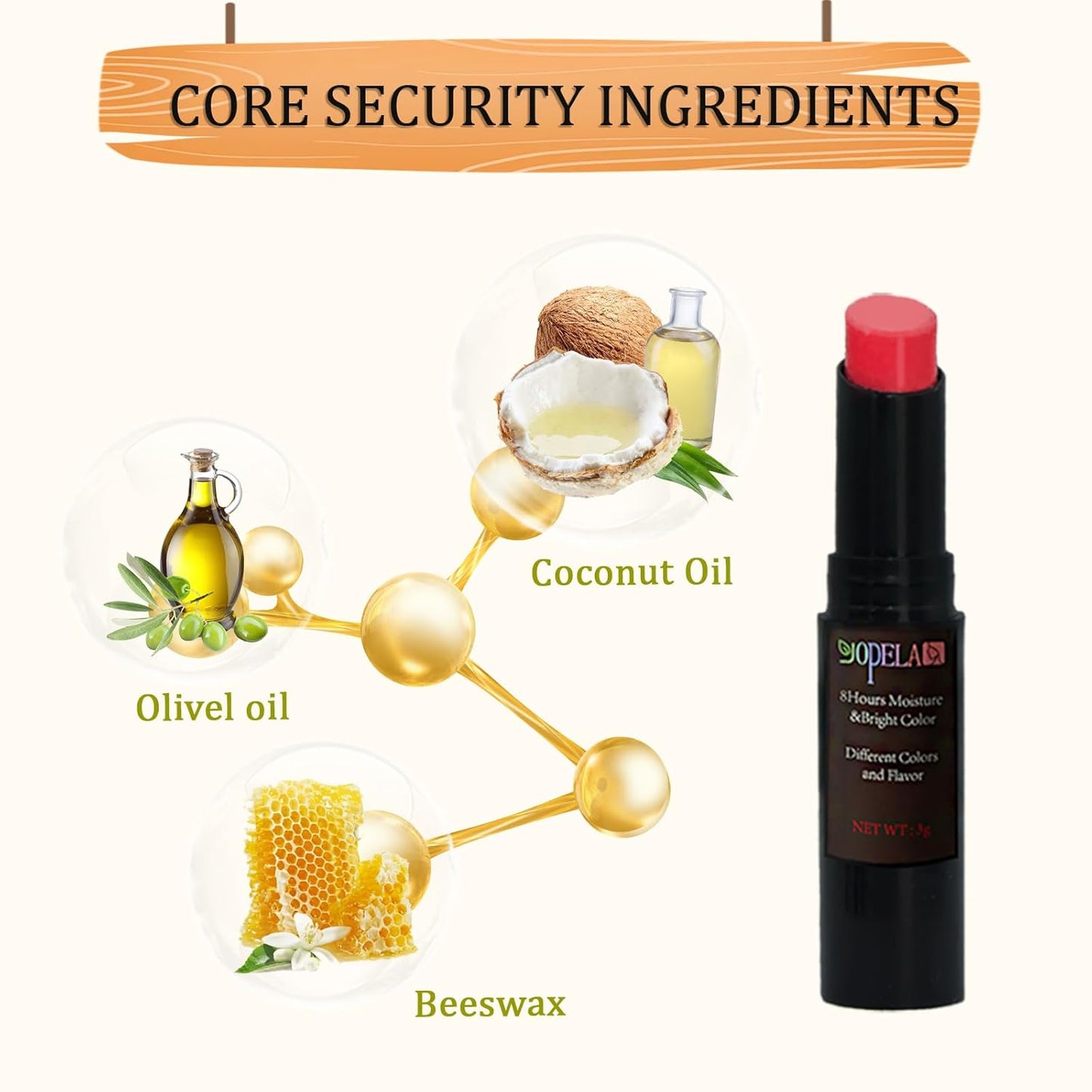 Yopela 5 Pack Tinted Lip Balm With Glitter Powder Stocking Stuffers Tinted Chapstick - Moisturizing Lip Balm with Shimmer - Lipstick Set - Assorted Colors and Favors Valentine's Gift