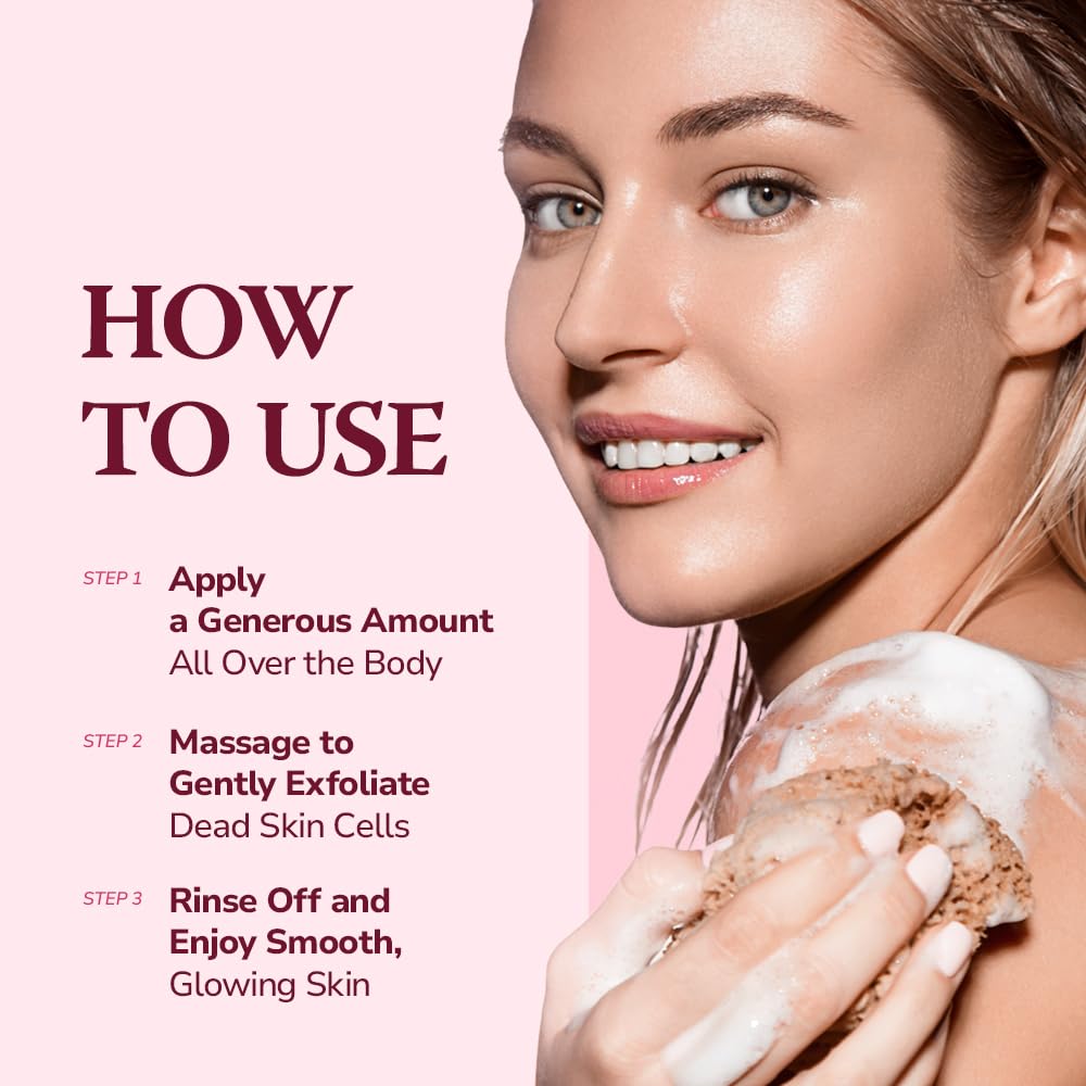 HIMALAYA PINKSALT Daily Scrub & Body Wash - Exfoliating Body Scrub, Dead Sea Salt & Himalayan Pink Salt, Natural Moisturizing Bodywash, Retinol & Hyaluronic Acid Shower Gel, Korean Skincare 14.1oz