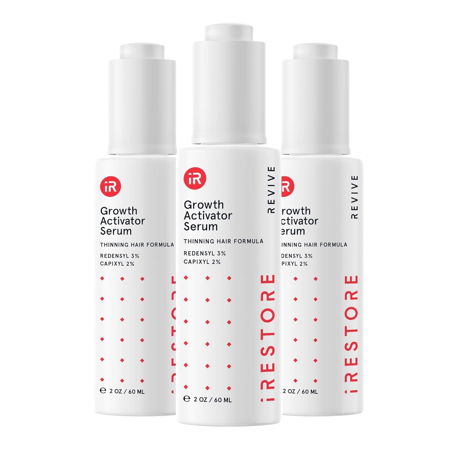 iRESTORE Scalp Serum | Hair Growth Serum for Women Men | Best for Hair Loss Hair Thinning | Aids Regrowth with Redensyl Biotin | Hydrates Scalp for Visibly Thicker Stronger Hair (2 Fl Oz, Pack of 3)