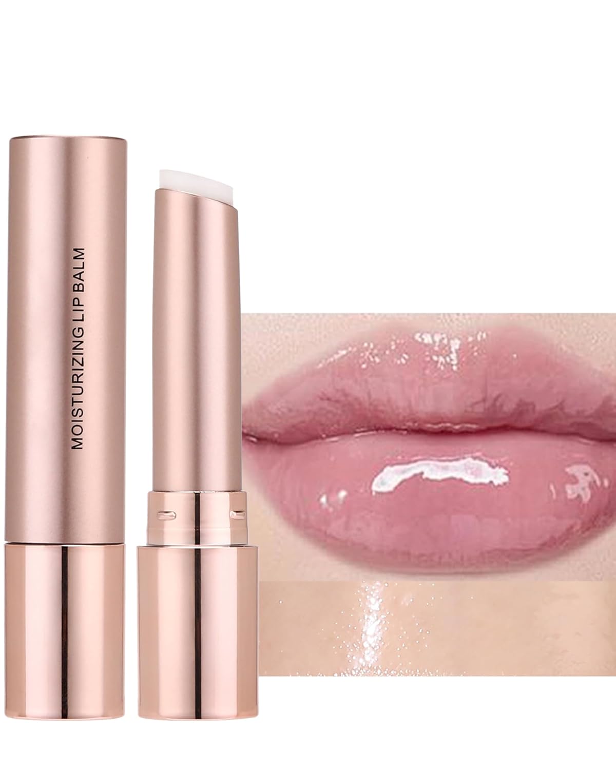 Moisturizing Lip Balm, Nude Sheer Lipstick Hydrating Clear Tinted Lip Gloss, Long Lasting Waterproof Liptint Balm Natural Non-Stick Lips Oil Stain,Glossy Lipcolor Juicy Finish for Dry Cracked Lips-01