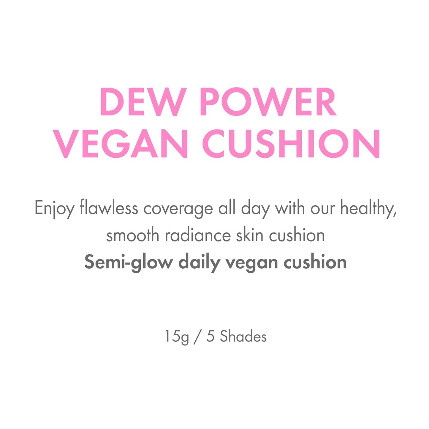 Amuse SEOUL DEW POWER VEGAN CUSHION 01 PURE | clear pink beige | Dewy, glow, long-lasting, double coverage, clean beauty, lightweight, natural look, foundation for sensitive skin, hydrating cushion