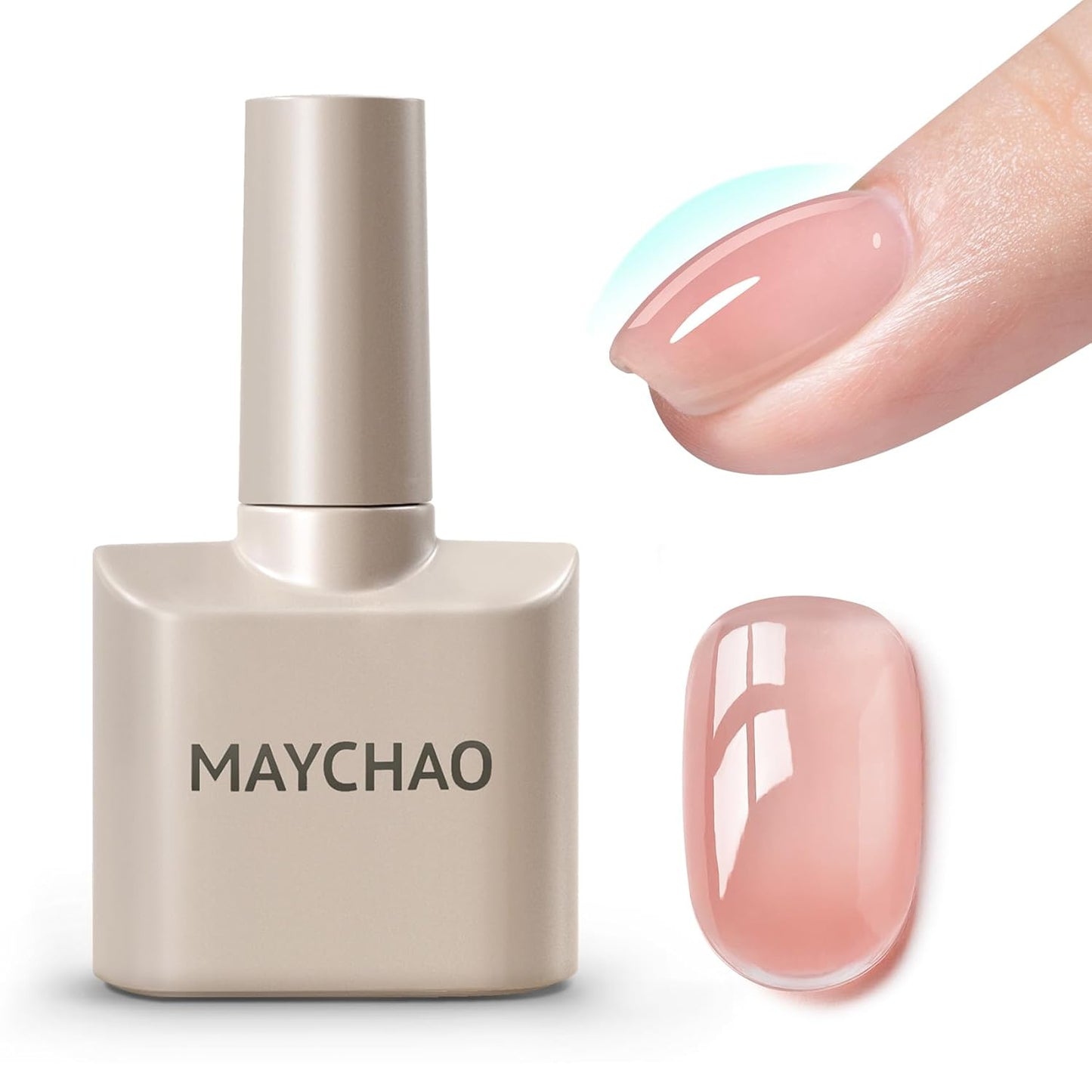 MAYCHAO Mauve Builder Gel for Nails, 15ml Nail Strengthener in a Bottle, Nail Extension Hard Gel, Soak Off Long Lasting UV Light Cure