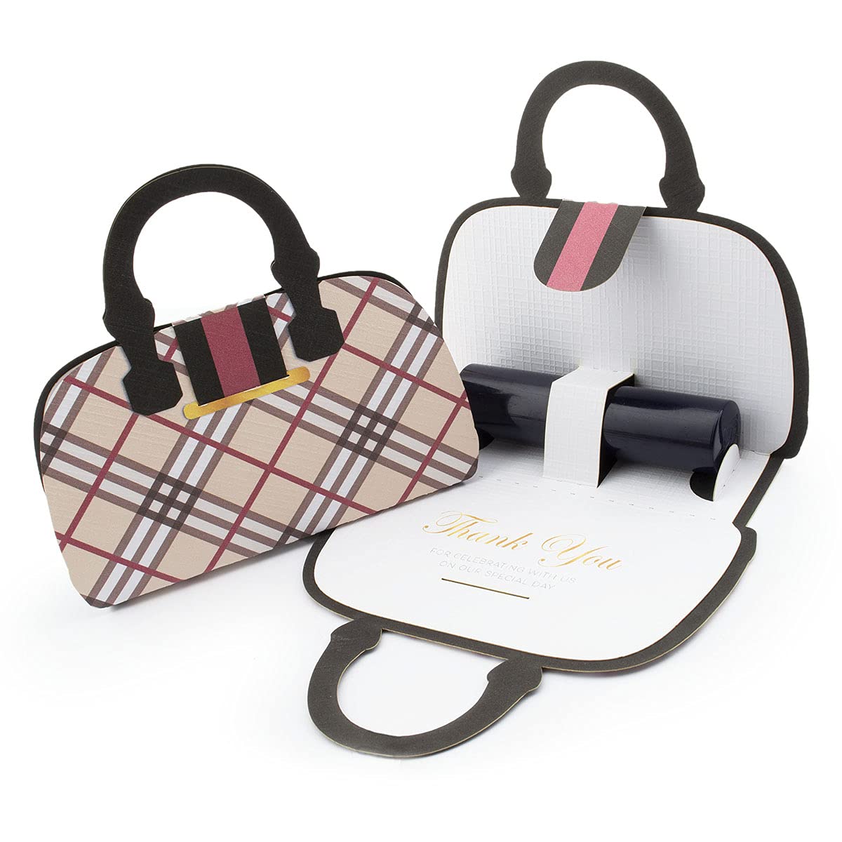 Summer-Ray 25 Sets Luxury Lip Balm Holder for Wedding Party Favors Thank You for Celebrating with Us on Our Special Day (For Wedding)