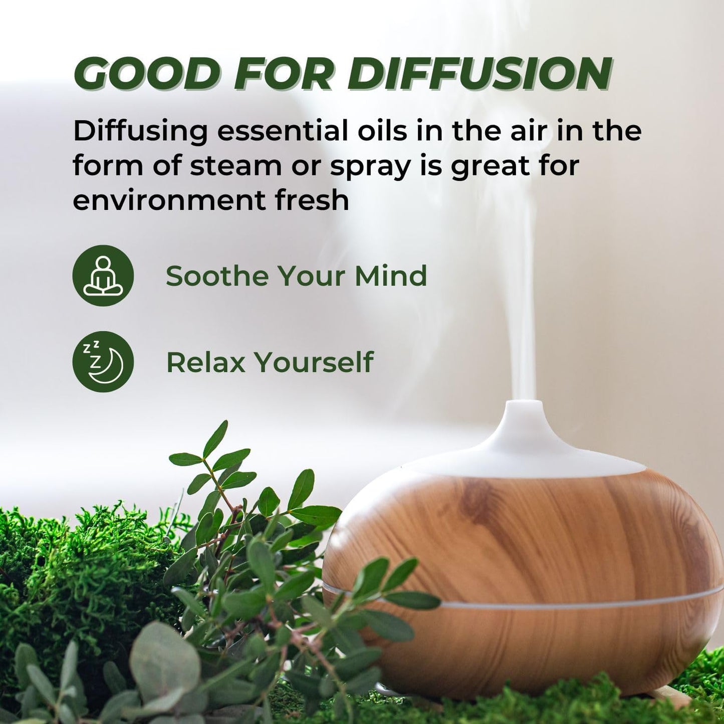 Essential Oils Set (Eucalyptus, Lavender, Lemongrass, Peppermint, Tea Tree, Orange) for Diffuser, Topical Skin, Body, Natural Home Fragrance Gift for Women & Men