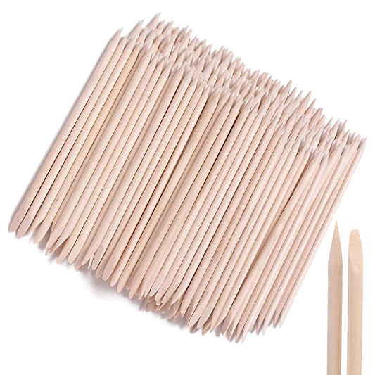 AMOSTBY Orange Sticks For Nails - 300PCS Wooden Cuticle Pusher Stick Cuticle Pusher,4.5 inch Nails Remover Tools for Manicure Pedicure