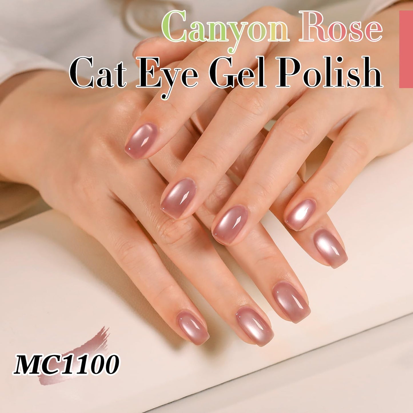 Double Rhythm Jelly Glass Cat Eye Gel Polish with Magnet 15ML Holographic Glitter Shimmer Translucent Sheer Color Magnetic Nail Polish Salon DIY at Home (Jelly Pale Purple-MC1100)