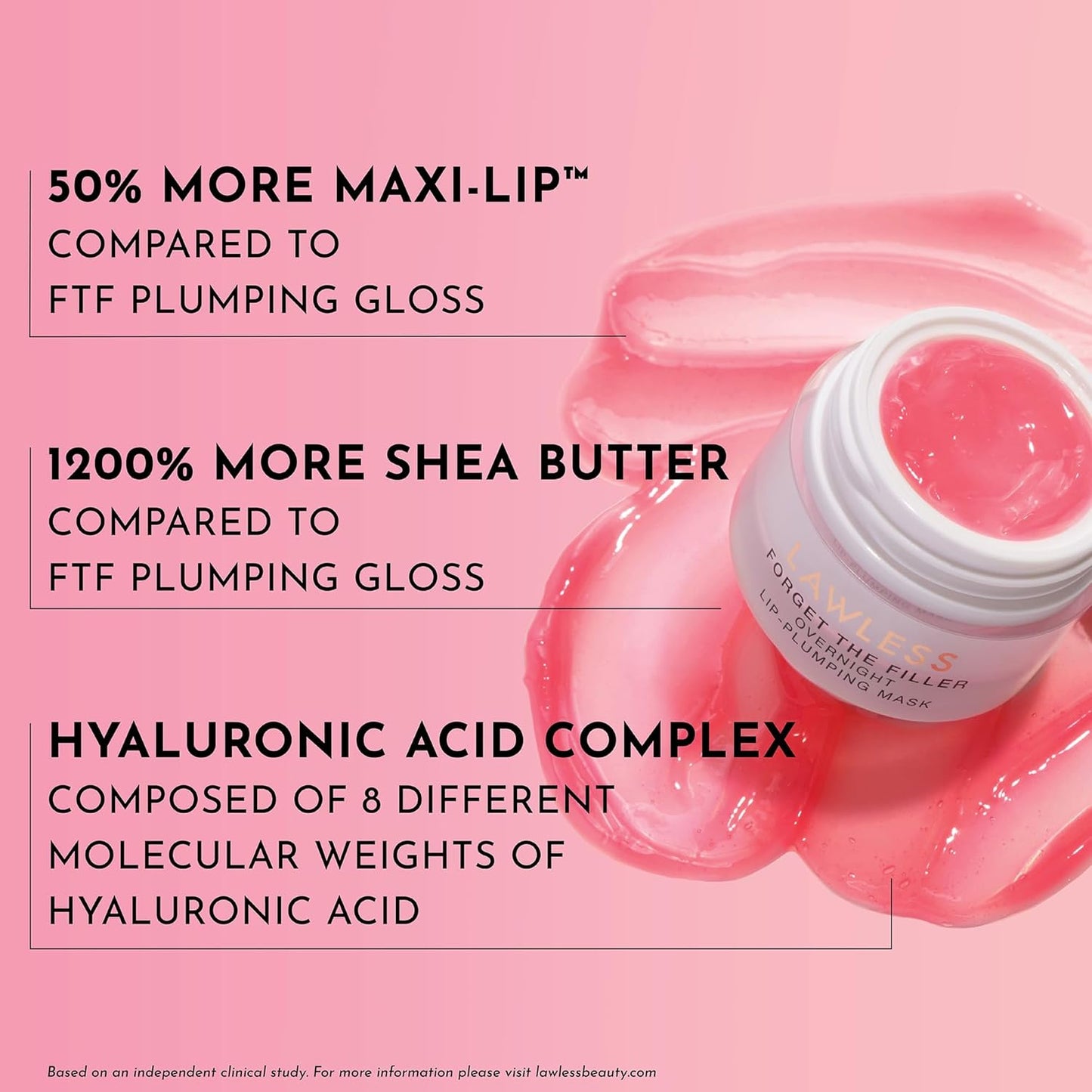 LAWLESS Forget the Filler Lip Mask - Sweet Daisy - Premium Overnight Lip Plumping Treatment with Natural Ingredients Designed to Plump, Hydrate, and Smooth Lips - 0.28 oz