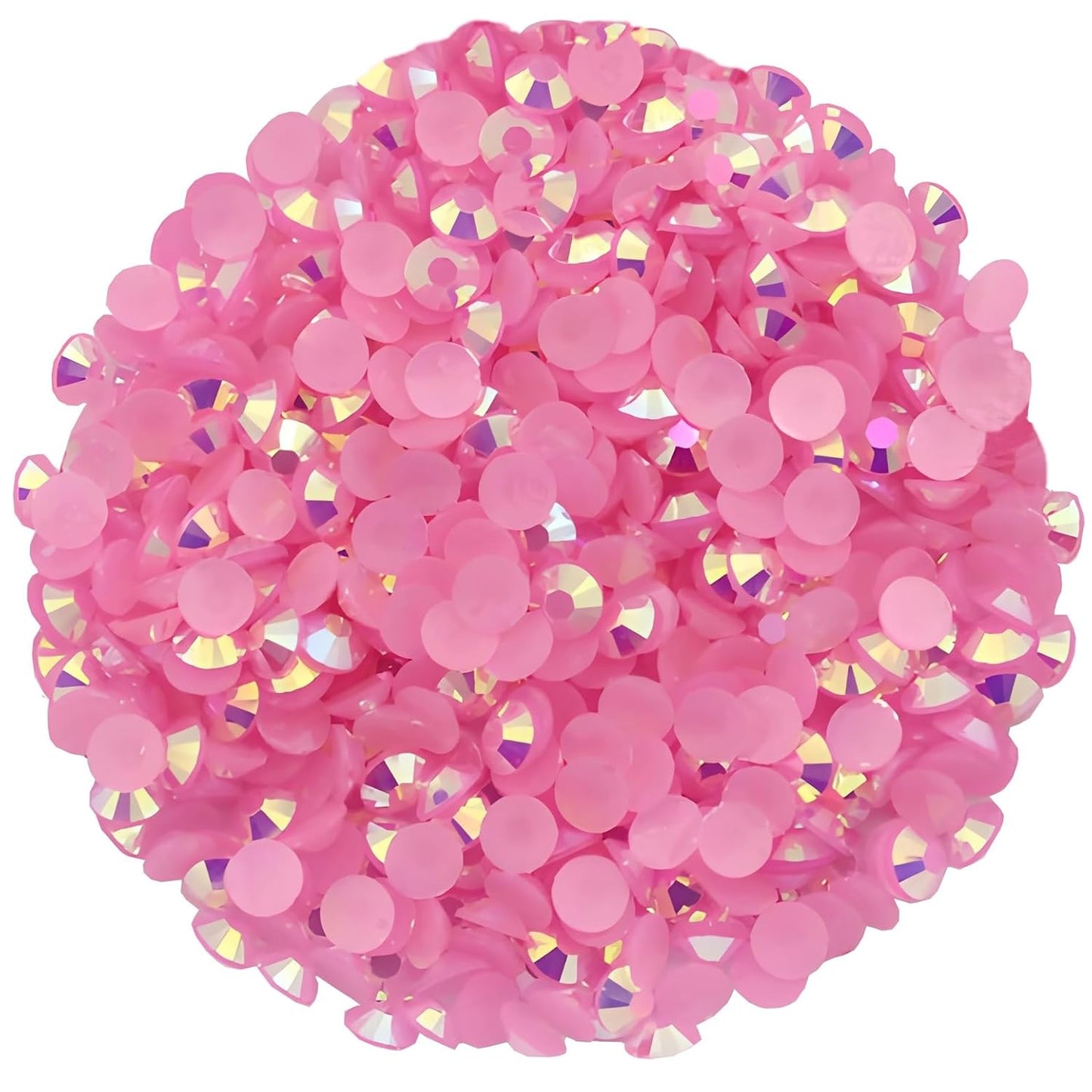1440 Pcs SS20 5mm Flatback Rhinestones for Nails Art Crafts Glitter Round Shine Gems AB Crystals DIY Clothes Shoes （Dark Pink AB）