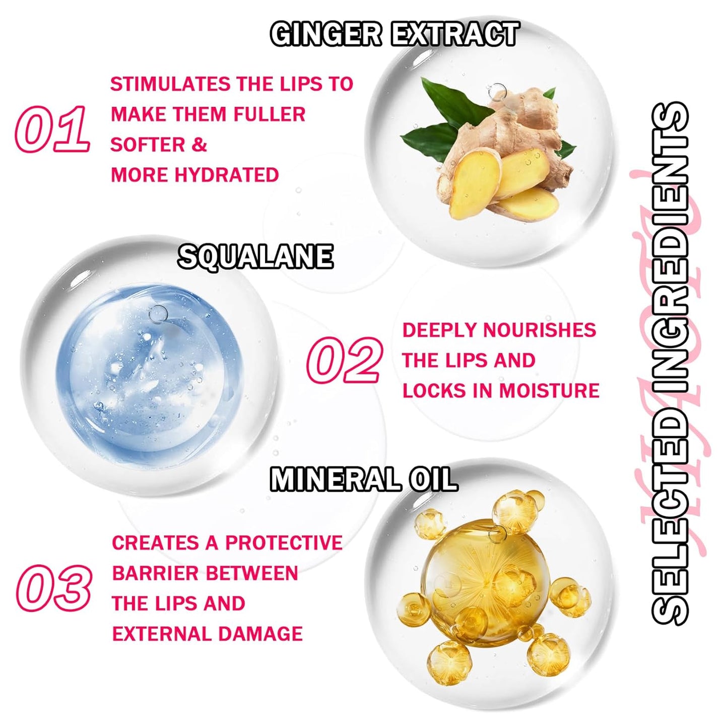 2PCS Plumping Lip Oil Set,Hydrating Lip Plumper Oil,No-Sticky Fuller Lip Oil Reduces Fine Lines,Hydrating Lip Plumping Lip Gloss for Moisturizing Dry Lips