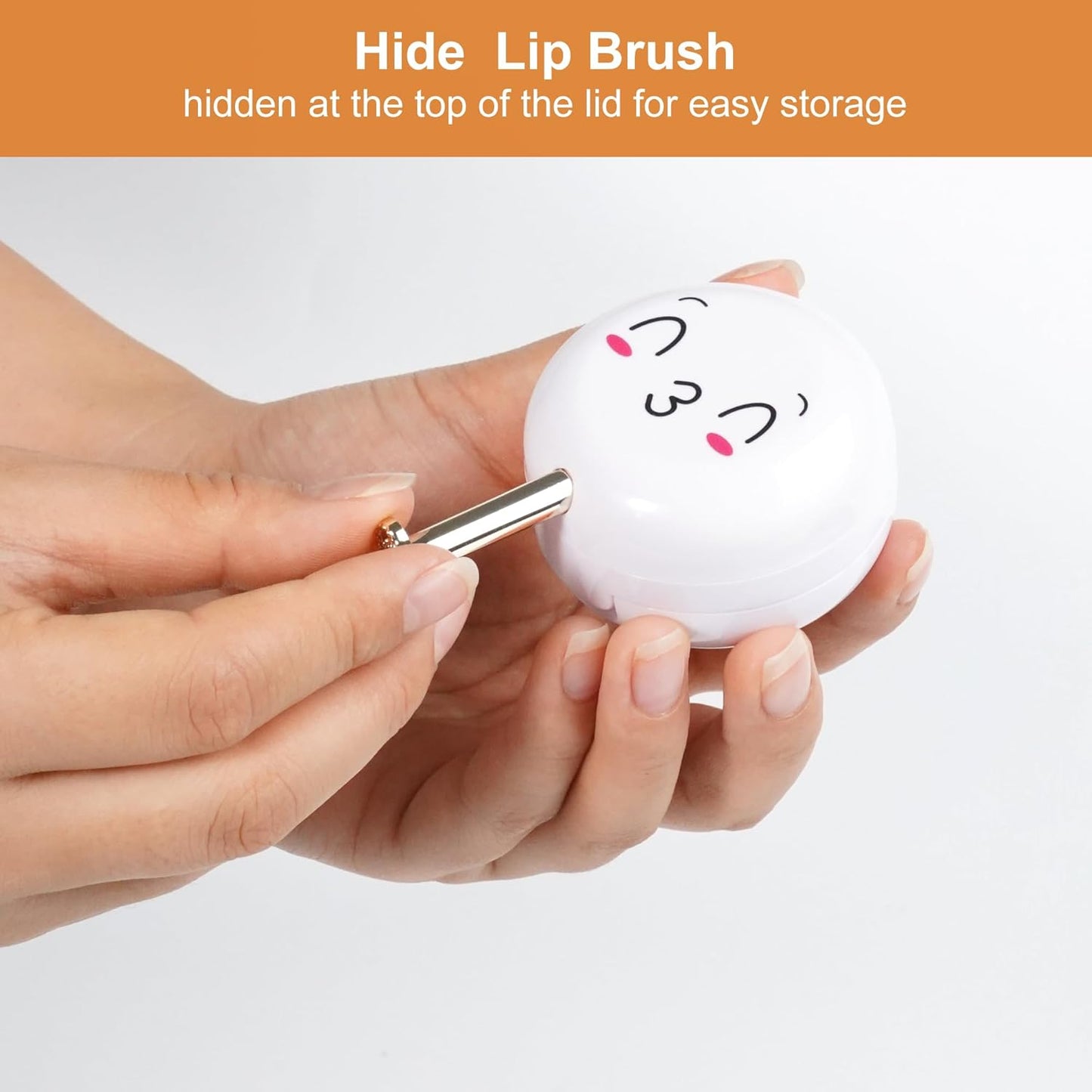 2 Pack Lip Balm Containers,Plastic Portable Empty Lip Balm Container with Mirror and Silicone Lip,Empty Lipstick Dispenser Box for Travel,Home