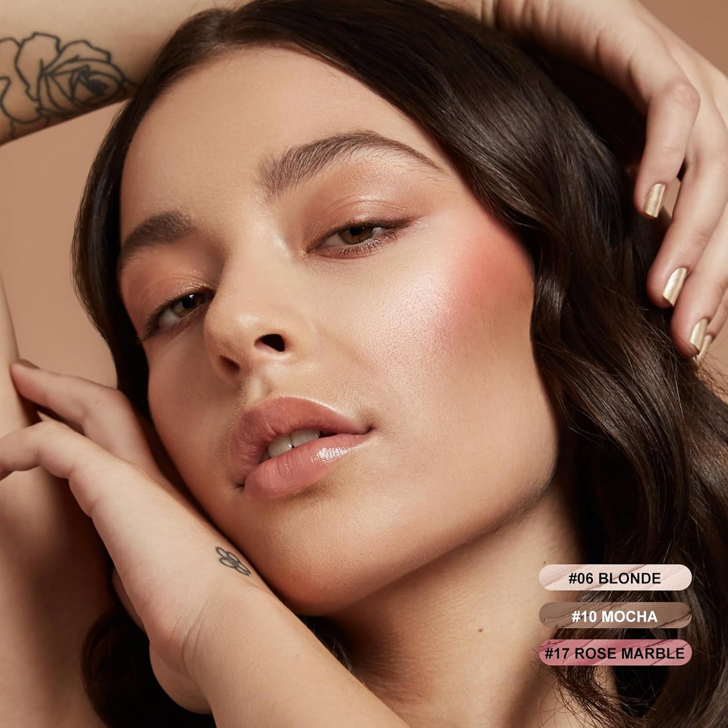 FOCALLURE 3 Pcs Cream Contour Sticks,Shades with Highlighter & Bronzer & Blush,Non-greasy Long-wear Face Contouring Pen,Easy to Sculpt the Face and Create a Lightweight Finishing Makeup,LIGHT-MEDIUM