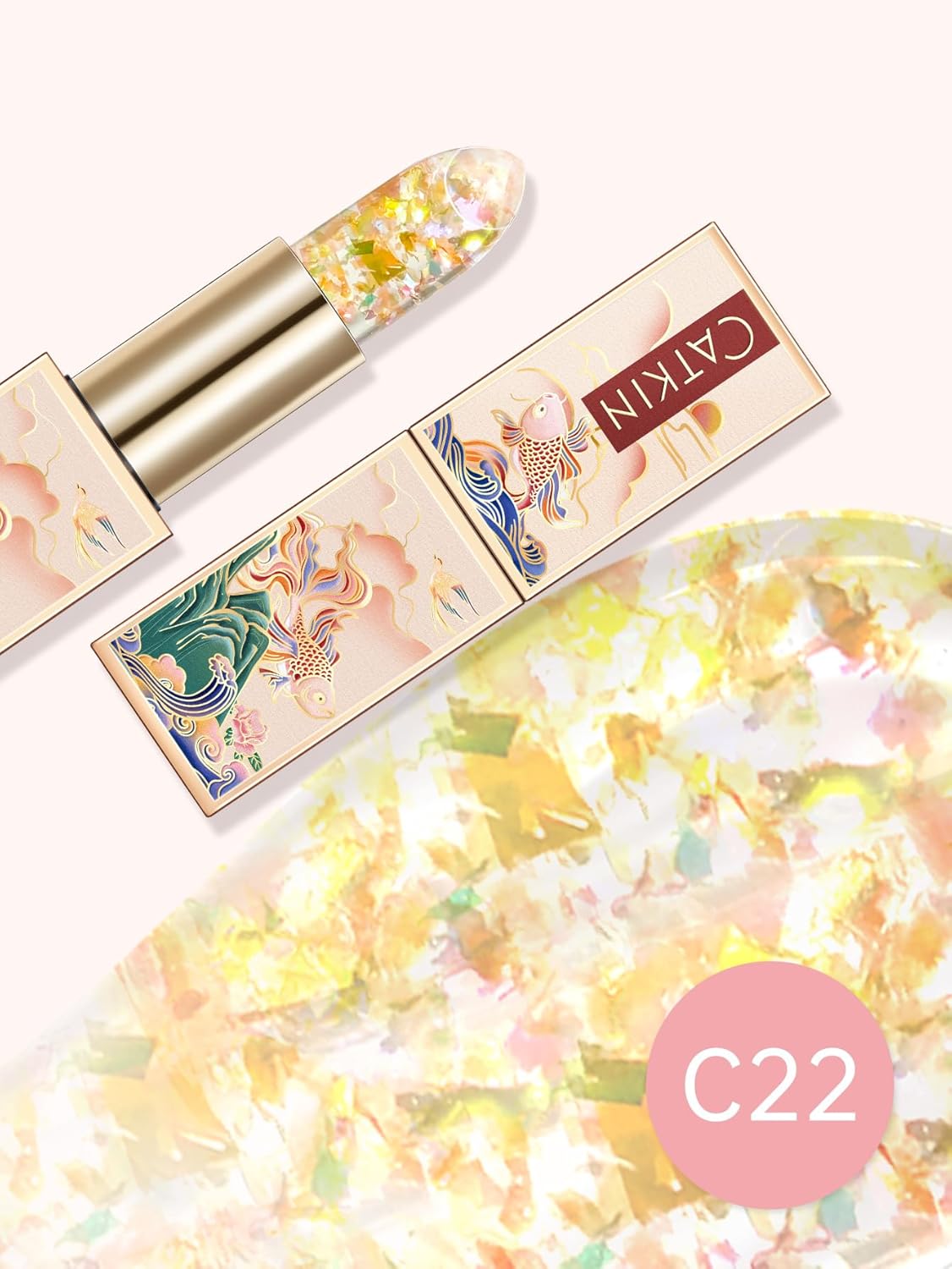 CATKIN Lip Balm Color Changing Lipstick Ultra Hydrating Lip Moistrurizer with Vitamin E Nourishing For Cracked & Dry Lips 0.12 oz C22