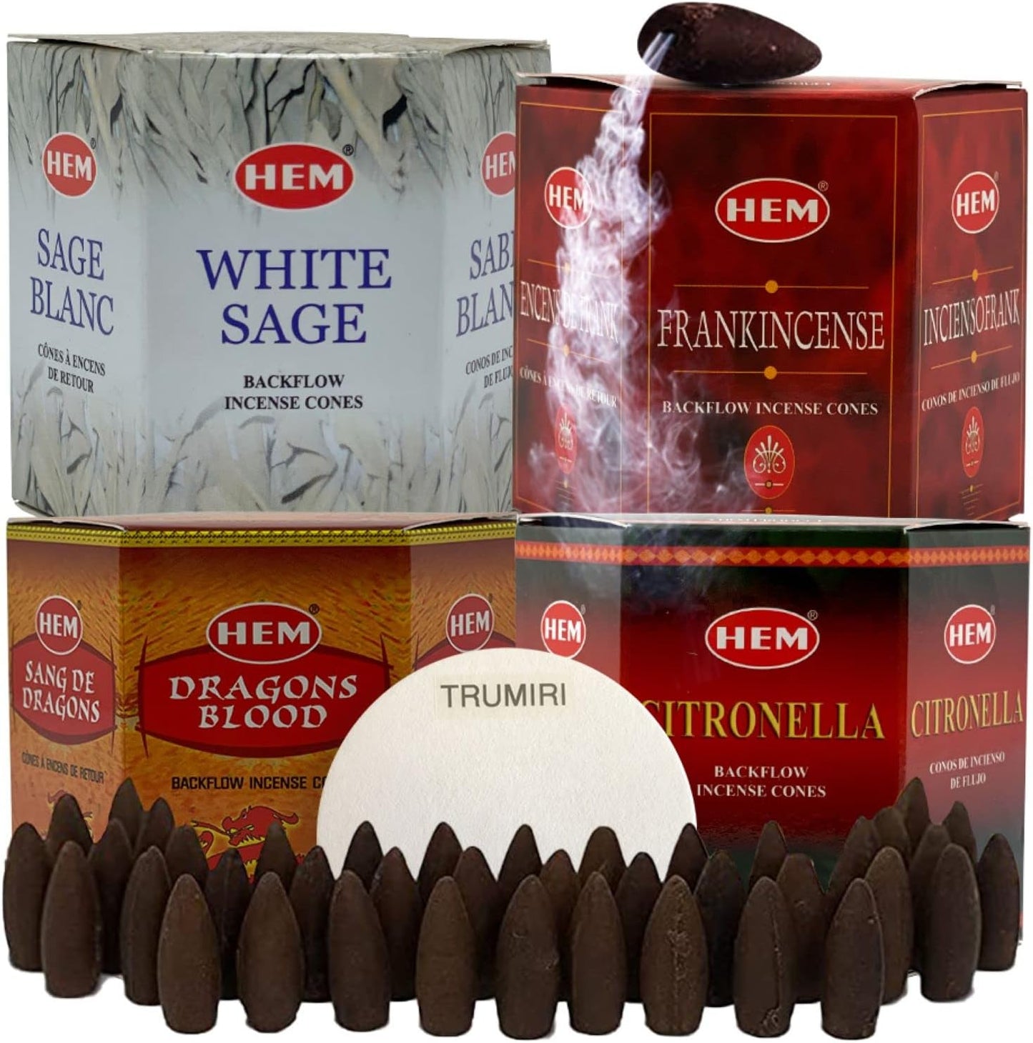 Variety Backflow Incense Cones for Waterfall and Mat Bundle Inciensos Aromaticos|Incienso|Inciense|Insienso