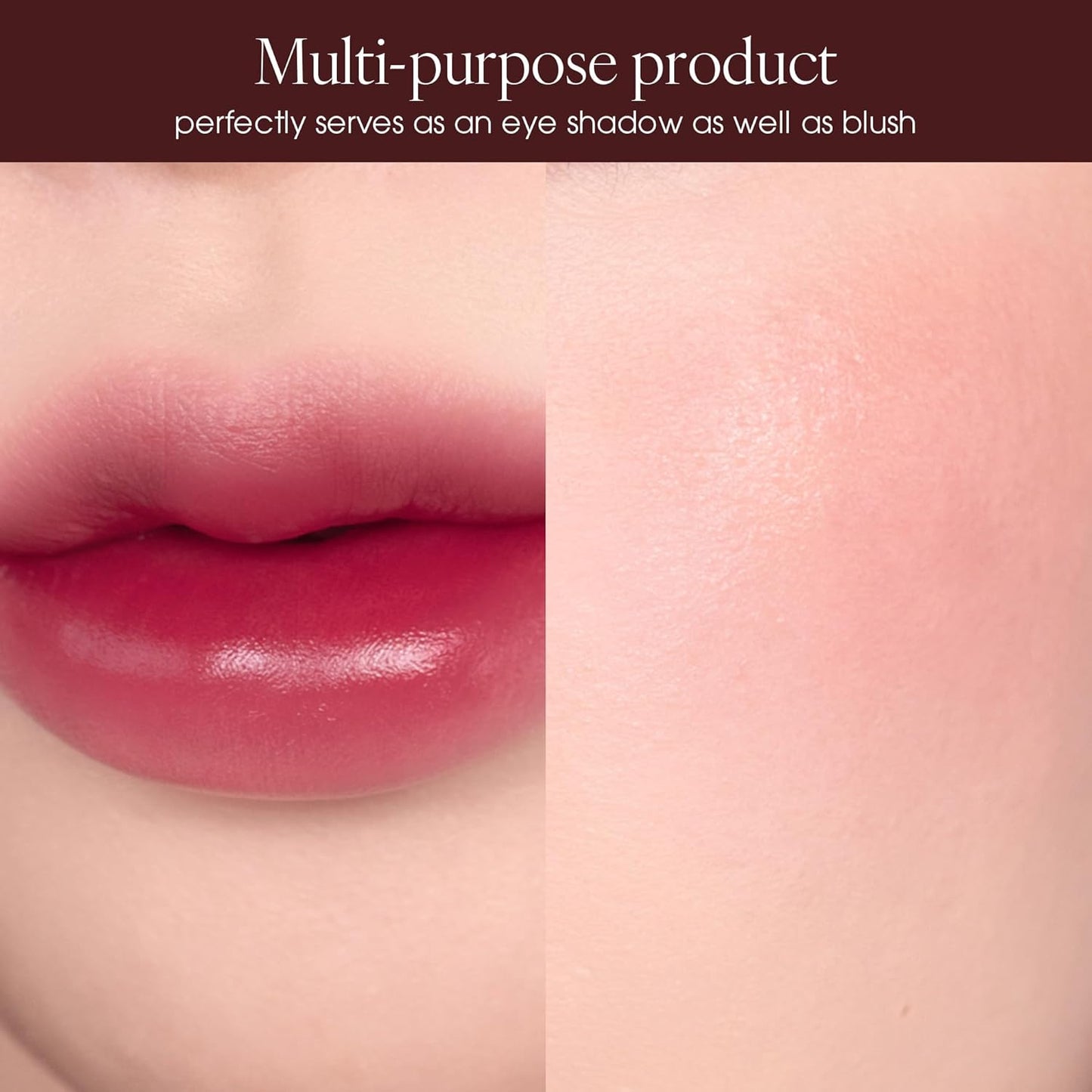 PLAT LIPS 927 BURGUNDY, Lip & Cheek, Lightweight, Naturally Dewy+ Glowy Finish, Blendable & Buildable Formula (1.2g, 0.003 oz.)