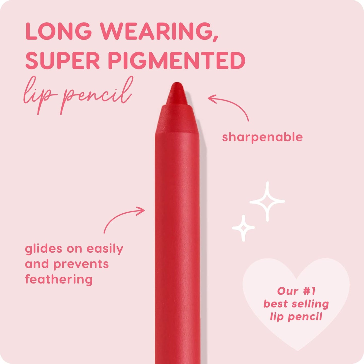 ColourPop Lippie Lip Pencil - High-Pigment, Long-Lasting Lip Liner - Sharpenable Lip Liner Pencil for High-Impact Lip Color - Vegan, Cream Formula with Precise Application - Bossy (0.04 oz)