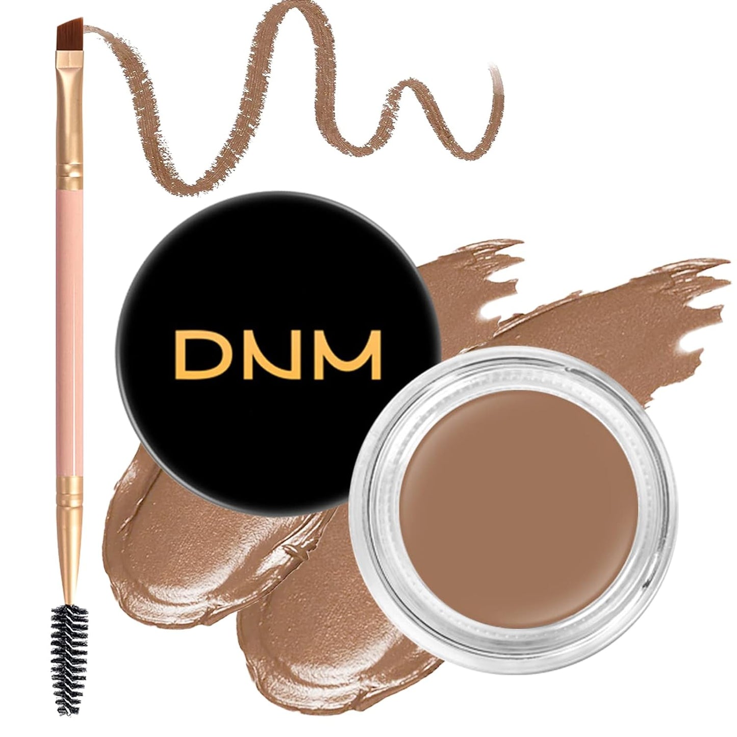 2Pcs Brow Pomade Set with Dual-ended Eyebrow Brush, High pigment Water proof Natural finish Eyebrow Makeup Set with Eyebrow Brush for Women and Girls（09#）