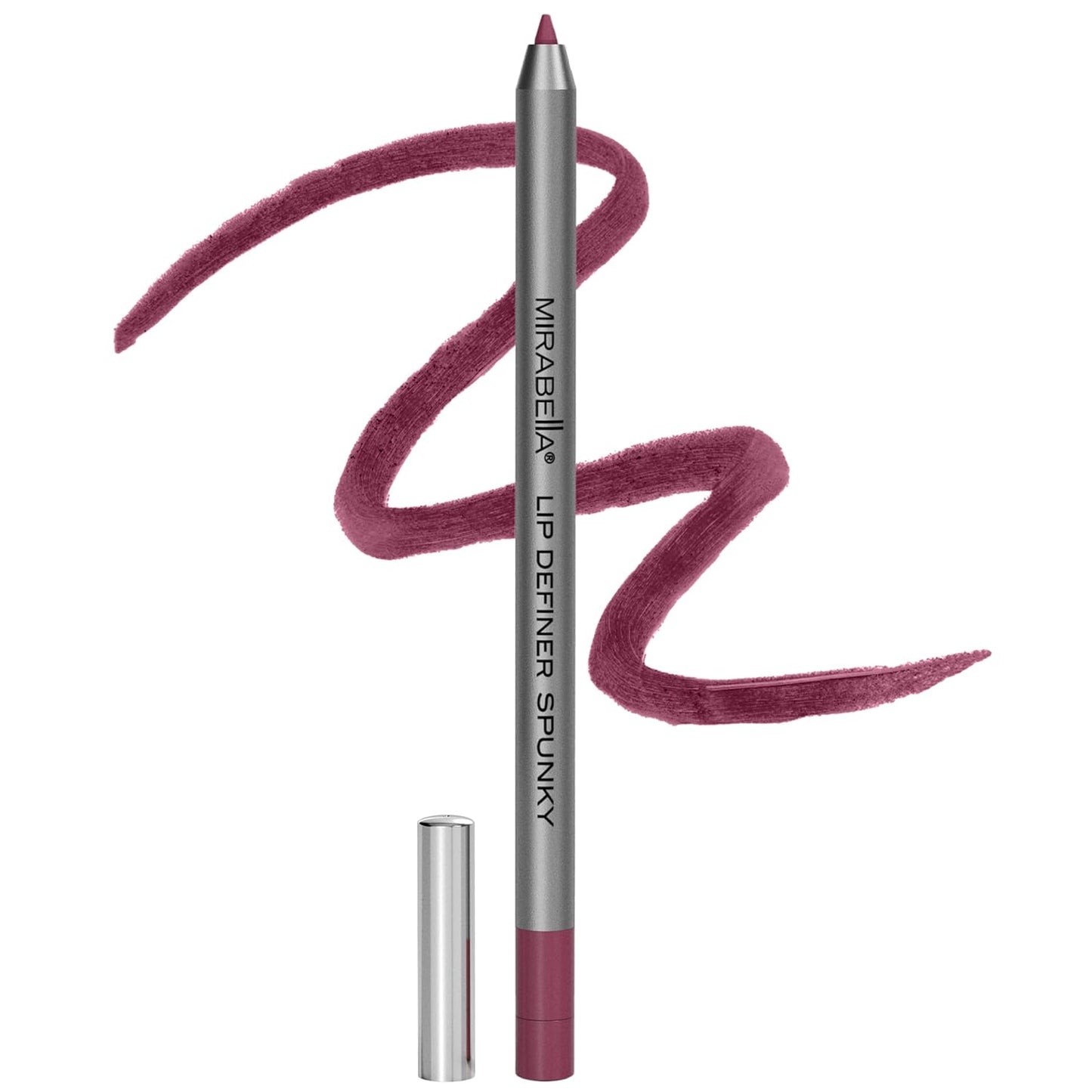 Mirabella Line & Define Lip Definer Lip Pencil, Smoothing & Moisturizing Retractable Lip Liner with Long-Lasting & Ultra-Creamy Formula, Antioxidants Vitamin C & E, & Built-In Sharpener - Spunky
