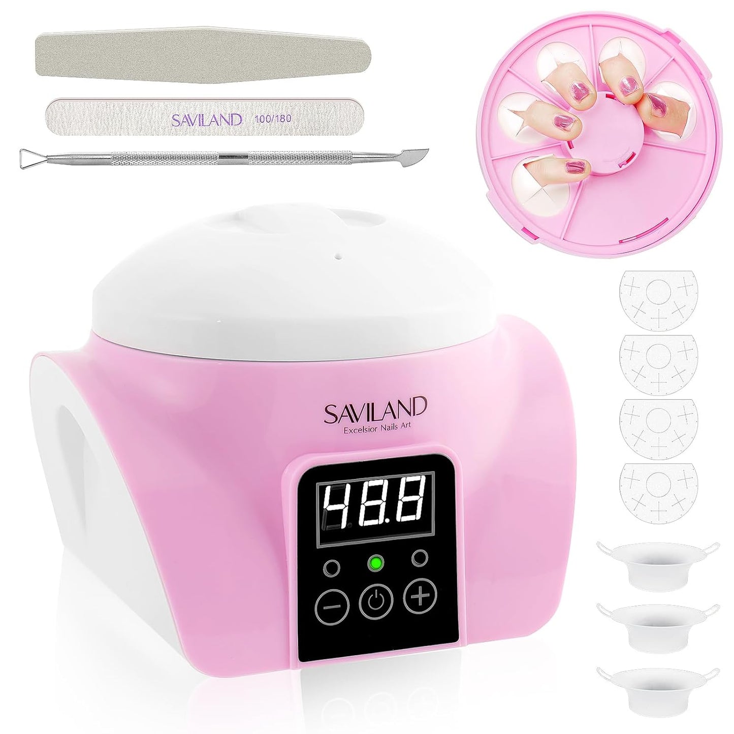 SAVILAND Nail Polish Remover Machine: Nail Soaking Bowl Fast Steam Gel Nail Polish Remover Machine Portable Nail Steamer Steam Off Gel Polish Remover Remover Home Salon